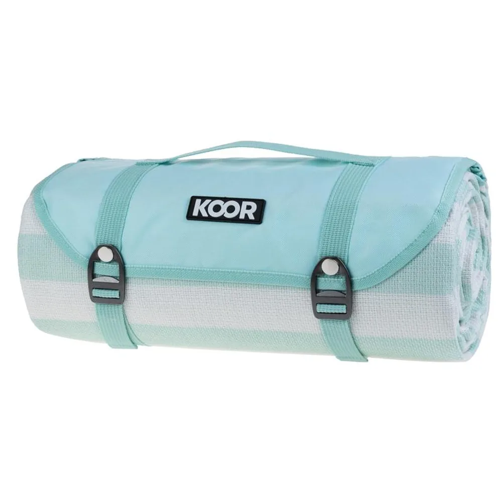 KOOR Picknickdecke Stripes mint 200 x 300 cm