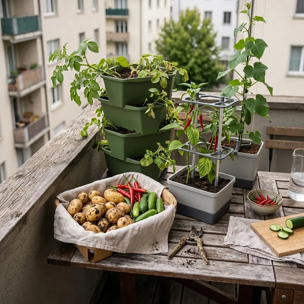Gemüse vom Balkon, Erlebnis (Szene) 1
