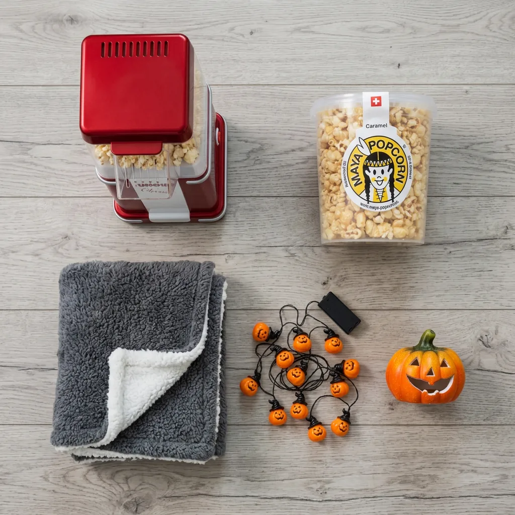 Halloween Filmabend, alle Teile des Sets von oben